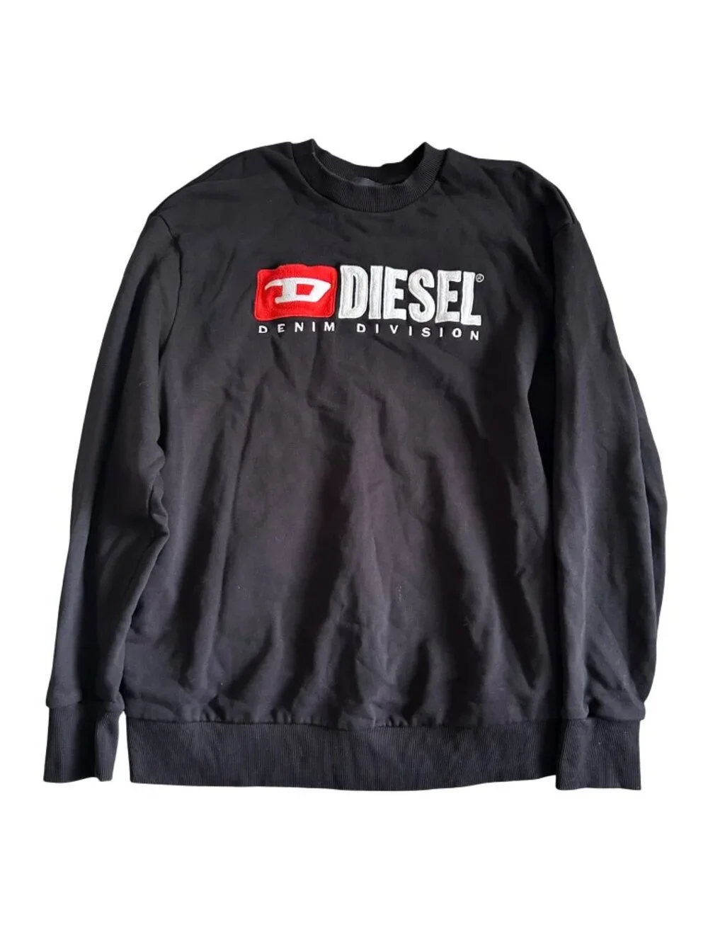 Diesel Men's Sz XL Black Crewneck Sweatshirt Denim Division Logo
